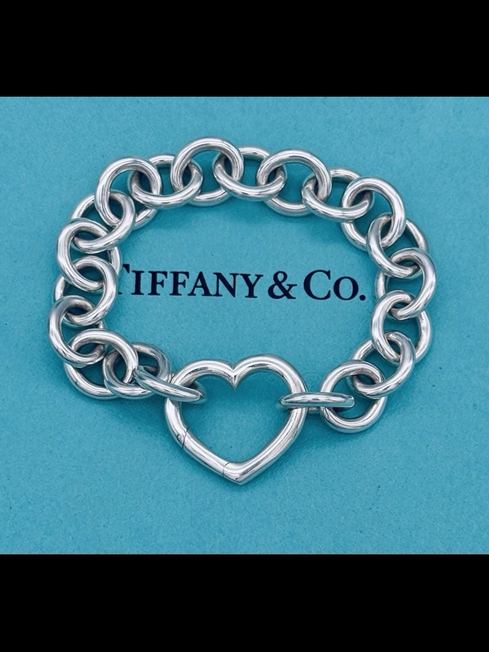 Tiffany & Co. Heart Link Bracelet in 925 Sterling Silver